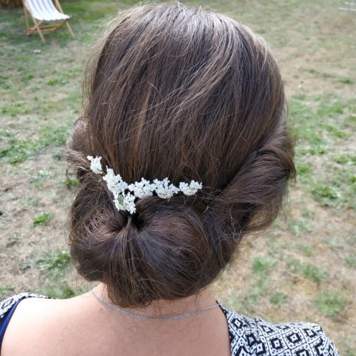 Coiffure à l'ange pour un mariage