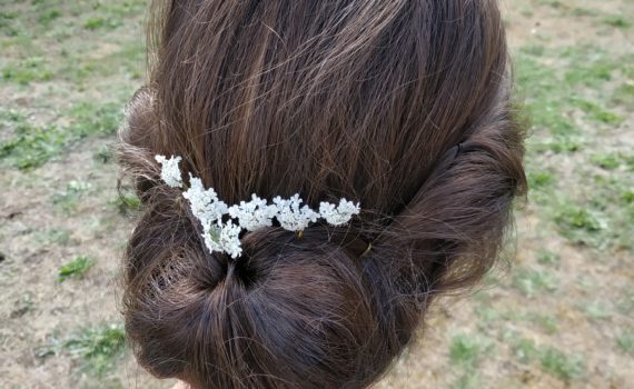 Coiffure à l'ange pour un mariage